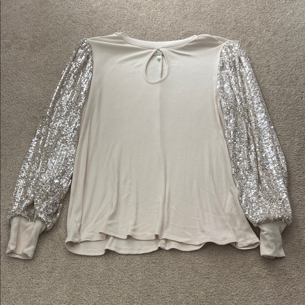 Maurice’s glitter sleeve top
